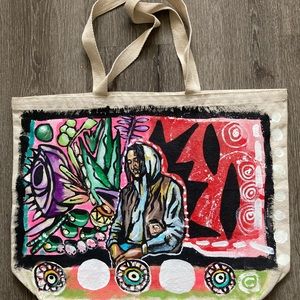 Original hand painted tote bag